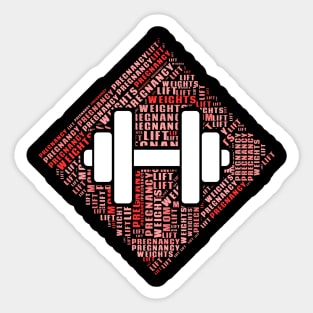 Artistic Dumbbell Of Mommies Artwork Sticker